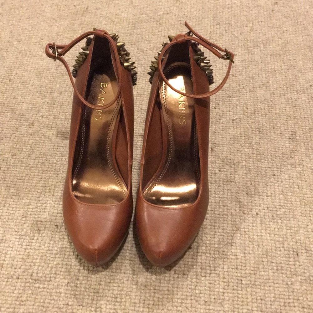 Bakers Tan Studded Heels